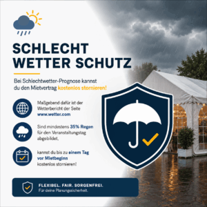 Schlechtwetterschutz mieten | Blend Events